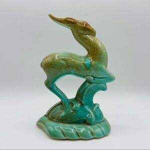 Vintage MCM Haeger Pottery Gazelle Statue Art Deco MID Century